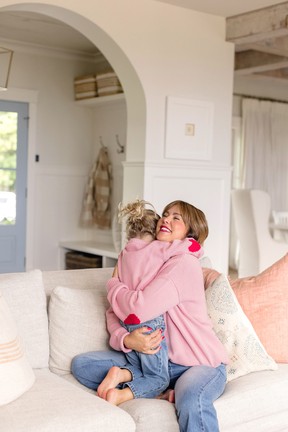 Jillian Harris and her daughter Annie wear pieces from her latest collection for Joe Fresh.