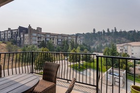 View from the balcony at unit 2413, 3178 Via Centrale St., in Kelowna.