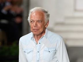 Designer Ralph Lauren walks the runway at the Ralph Lauren fashion show during New York Fashion Week: The Shows at Skylight Clarkson Sq on September 14, 2016 in New York City.