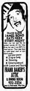 Frank Baker ad in the Aug. 2, 1977 Vancouver Sun.