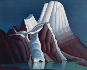 Painting by Lauren Stewart Harris from Lake Burke. An evening at the Haffles Gallery