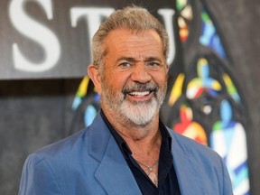 Cast member Mel Gibson attends the "Father Stu" photo call at The London West Hollywood Hotel in West Hollywood, Calif., April 1, 2022.