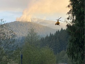 The fire remained contained with no new growth overnight, said the District of West Vancouver.