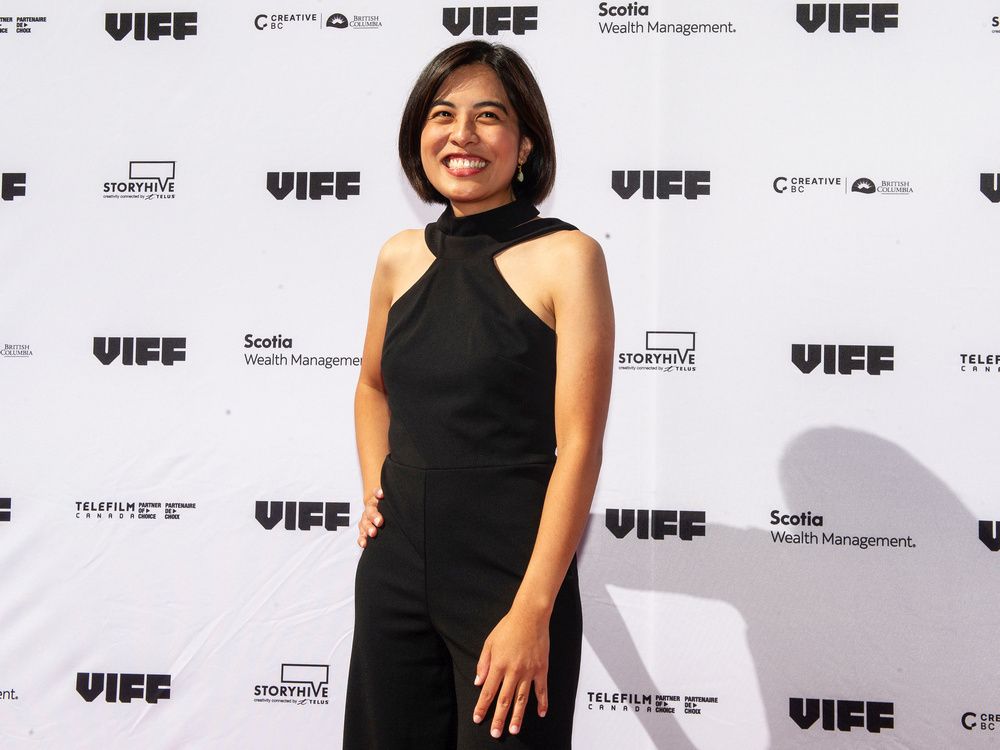 Writer/ Director Kat Jayme on the red carpet for the screening of The Grizzlie Truth at the VIFF at The Centre for Performing Arts in Vancouver, BC Saturday, October 1, 2022. 