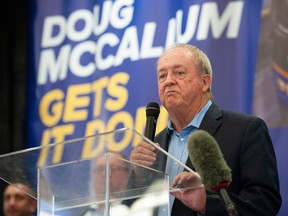 Doug McCallum and his safe Surrey Coalition cedes defeat to Brenda Locke on election night in Surrey.