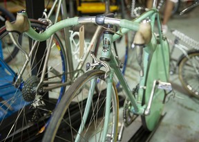 The rare Bianchi trial bike comes with disc wheels.