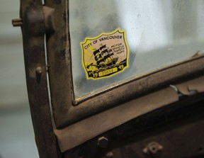 1949 automotive inspection sticker on a 1926 Durant Star car.