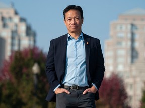 Vancouver, mayor-elect Ken Sim at Vancouver city hall Wednesday, October 19, 2022. Sim defeated Kennedy Stewart in the civic election October 15.