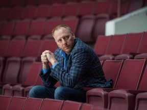 Former NHL goalie and broadcaster Corey Hirsch, pictured at Rogers Arena in 2019. Hirsch says we need the federal and provincial governments to step up and make real, meaningful investments in mental health services.