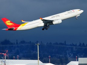 It's not just China's draconian pandemic lockdowns that have drastically reduced travel out of the country - including to Vancouver.  (Photo: A plane operated by Beijing Capital Airlines takes off for the direct flight from YVR in Richmond, BC to Hangzhou, China. January, 2020.)