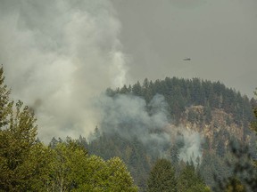 File photo of a wildfire in Minnekhada Regional Park in Coquitlam.