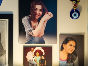 Family photos in the home of Sufia Abdollahi, 16, who died of an overdose in July. Photo: Arlen Redekop