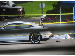 Police investigate the murder of Vishal Walia, whose body was found in the parking lot of the University Golf Club in Vancouver, BC., on October 17, 2022.
A torched car was found nearby and the Integrated Homicide Investigation Team are investigating the incident.