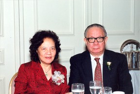 Mayor-elect Ken Sim’s parents Theresa and Francis Sim, in an undated photo.