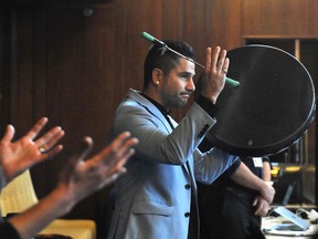 Dennis Thomas, elected councillor of the Tslei-Waututh Nation, during the first city council meeting since Ken Sim was elected Mayor, in Vancouver, BC., on October 25, 2022.