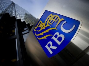 Royal Bank of Canada signage in Toronto's financial district.