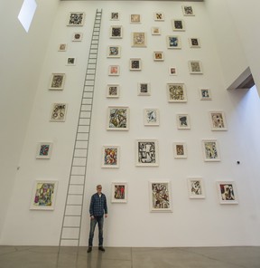 Artist Rodney Graham at the Rennie Gallery, 2014.