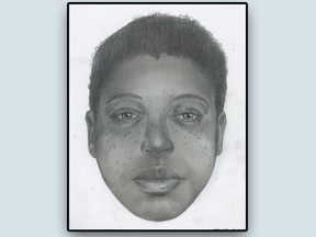 The composite sketch of a woman found dead in the water near Spanish Banks on Sept. 29 around 9 p.m.