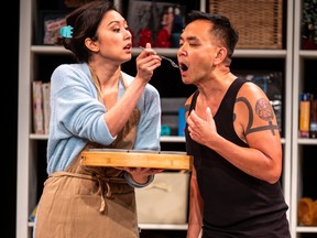 Josette Jorge and Raugi Yu star in Ins Choi's new play Bad Parent, which runs until Oct. 23 at The Cultch Historic Theatre. Photo: Dahlia Katz