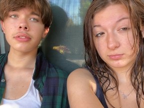 Kaiden Vanderveen (left) and Layla Travers were last seen in Burnaby at noon on Monday.