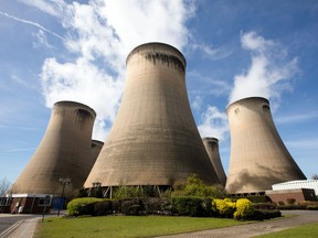 Part of the Drax Group power station complex near Selby, North Yorkshire in the UK, photographed in 2016.