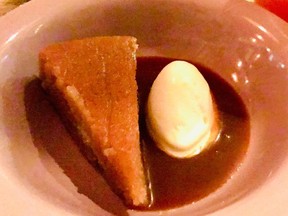 Kulolo, a cake made with grated taro, coconut milk and brown sugar is a steamed dessert from Hanai restaurant in East Vancouver.