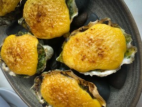 Oysters Rockefeller from Chef Tommy Shorthouse of Fanny Bay Oysters.