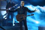 NASHVILLE, TENNESSEE - NOVEMBER 10: Blake Shelton performs during the 55th annual Country Music Association awards at the Bridgestone Arena on November 10, 2021 in Nashville, Tennessee.