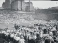 Crowds of Children at Tacoma Stadium Day, May 24, 1922. The stadium inspired a plan for a Vancouver stadium in Lost Lagoon in 1911. Getty Images.