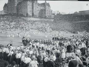 Crowds of Children at Tacoma Stadium Day, May 24, 1922. The stadium inspired a plan for a Vancouver stadium in Lost Lagoon in 1911. Getty Images.