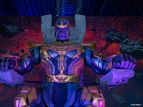 Among those characters at the Marvel Avengers S.T.A.T.I.O.N. is Thanos.