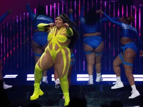 Lizzo performs on stage during The Special Tour at the Moody Center in Austin, Texas, Oct. 25, 2022.