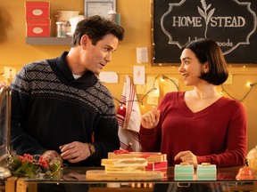 Yannick Bisson and Cory Lee star in Baking All the Way, a holiday-themed movie that begins streaming Dec. 10 on Super Channel.