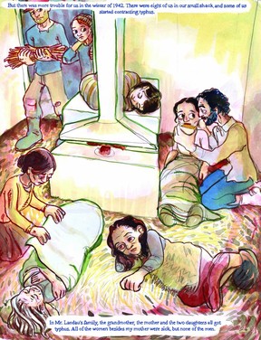 Miriam Libitsky illustrates the story of David Shafer about his family's exile in the forests of Romania b