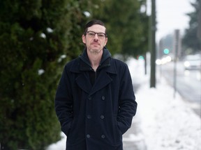 COVID-19 long-hauler Jonah McGarva outside his Burnaby home in January.