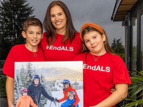 From left: Micah, 12. Adrienne Molinski, Maleah, 10. North Vancouver lawyer and dad Greg Gowe died Sept 10 after a three-year battle with ALS. Although his body faded away, he ramped up his fight for better treatments and funding for ALS in BC. He leaves a lasting legacy, including a new patient-driven organization that's focused on improving ALS care.