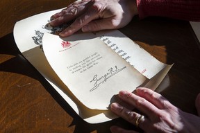 Janice Hope and her husband recently found a diary written by her great uncle, Charles Deane Douglass, who died in battle in 1916 at age 19. Pictured is a letter from the government announcing Douglass’ death.