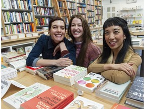 Lizzy Karp, Michelle Cyca and Meghan Lau will be acting as book sommeliers for a couple special holiday evenings at the Upstart & Crow book shop on Granville Island Dec.  2 and 3.