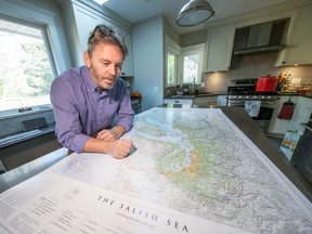 Jeff Clark has designed a new map of the Salish Sea area.
