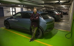 Eric Hedekar commutes from his home in Port Moody in an electric car.