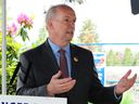 BC Premier John Horgan announces the start of construction on the new Burnaby Hospital at a press conference on May 30.