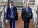Premier-designate David Eby and Premier John Horgan in Victoria  recently.