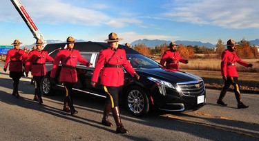 Scenes from the Regimental Funeral of Burnaby RCMP Constable Shaelyn Yangin Richmond, BC., on November 2, 2022. Yang was stabbed to death in Broadview Park in Burnaby while checking on a person living in a tent.(NICK PROCAYLO/PNG)