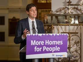 British Columbia Premier David Eby introduces new laws to build the homes people need, make it possible for vacant homes to be rented out, and remove discriminatory age and tier rent restrictions that hurt young families .