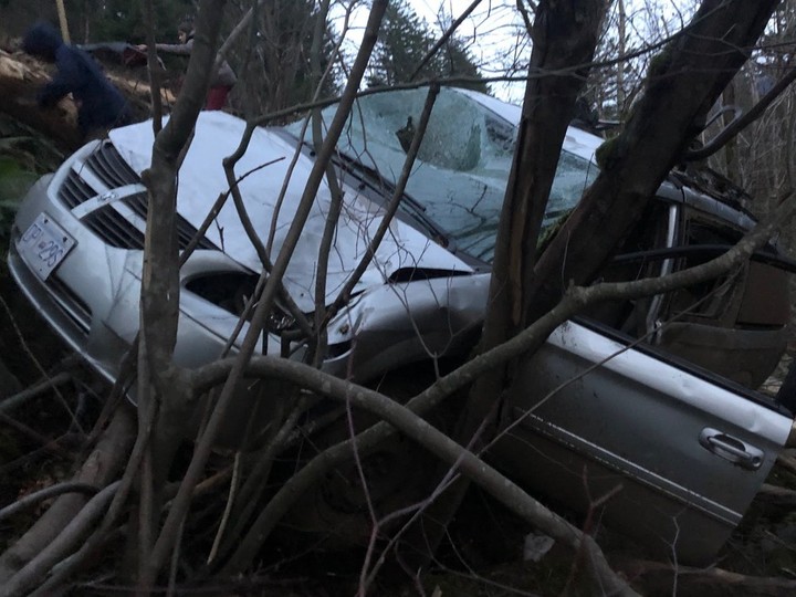  The Weiss family’s van after a mudslide on Nov. 14, 2021 near Hope.