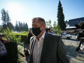 Former Vancouver Whitecaps and Canada U-20 women's soccer coach Bob Birarda arrives at provincial court for a sentencing hearing, in North Vancouver, B.C., on Friday, Sept. 2, 2022. Birarda, 55, pleaded guilty in February to three counts of sexual assault and one count of sexual touching for offences involving four different people between 1988 and 2008.