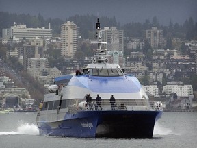 File photo: The HarbourLynx ferry arrives in Vancouver from Nanaimo in October 2003.
