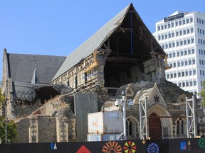 Badly damaged by the 2011 earthquake that shook New Zealand, Christchurch's namesake cathedral survived and is awaiting a major reconstruction.