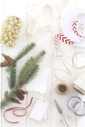 This is all you need to create a gift-wrapping station for your last-minute holiday treats.