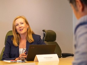 Brenda Bailey, now B.C. minister of jobs, economic development and innovation, during a high tech premier's roundtable event on July 13, 2021.